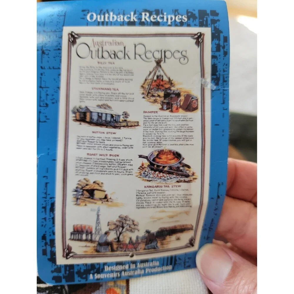 Australian Tea Towel Outback Recipes New